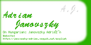 adrian janovszky business card